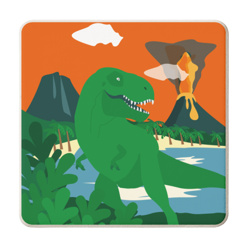 Dinosaur - personalised beer coaster by Sally Cox