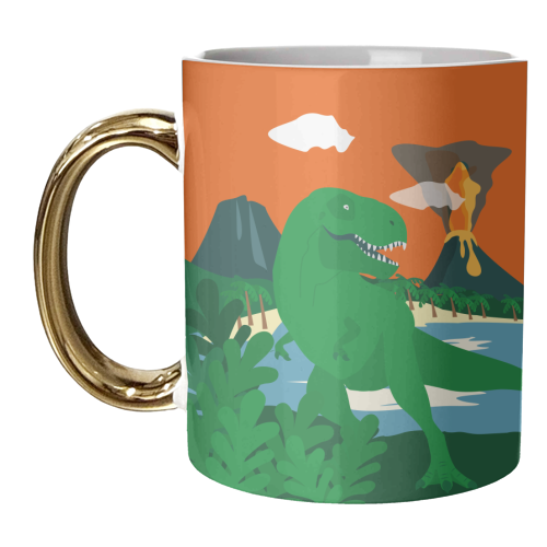 Dinosaur - unique mug by Sally Cox