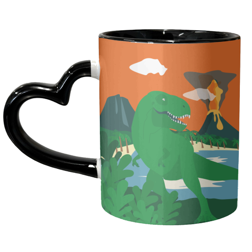 Dinosaur - unique mug by Sally Cox