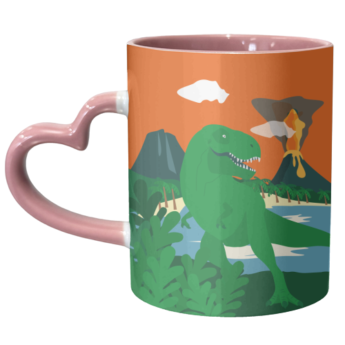 Dinosaur - unique mug by Sally Cox