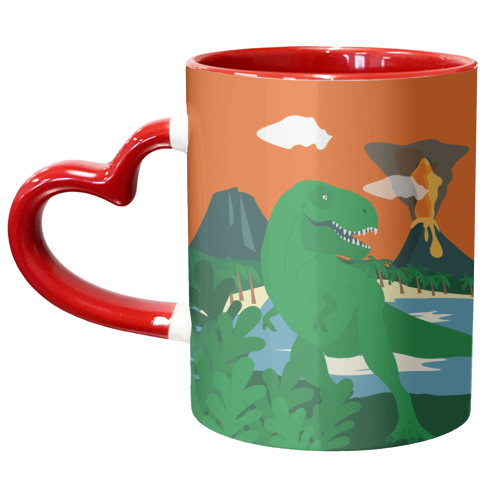Dinosaur - unique mug by Sally Cox