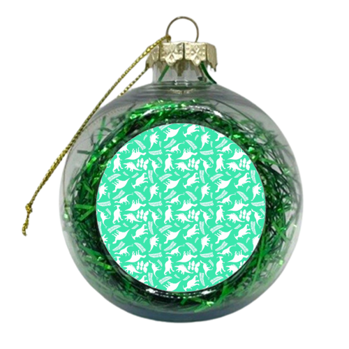 Dinosaurs - xmas bauble by Hannah Stevens