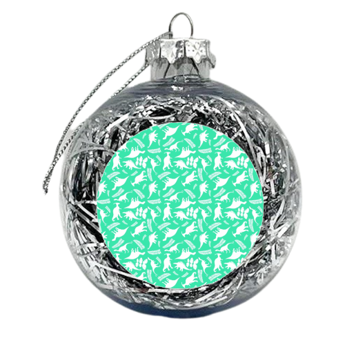 Dinosaurs - xmas bauble by Hannah Stevens