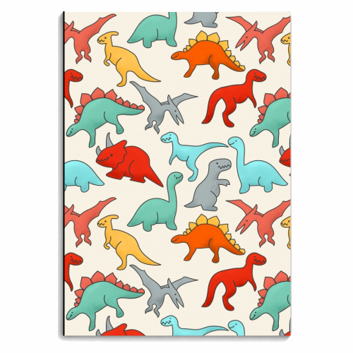 Dinosaurs pattern - personalised A4, A5, A6 notebook by Ania Wieclaw
