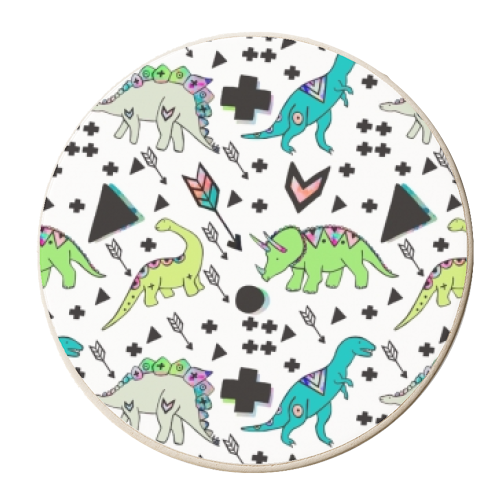 Dinosaurs Rock - personalised beer coaster by Cassie Swindlehurst