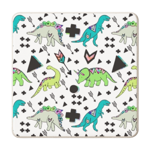 Dinosaurs Rock - personalised beer coaster by Cassie Swindlehurst