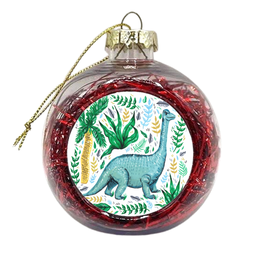 Diplodocus - xmas bauble by Amy Harwood