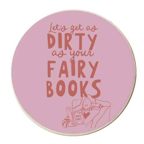 Dirty as your fairy books - personalised beer coaster by Giddy Kipper
