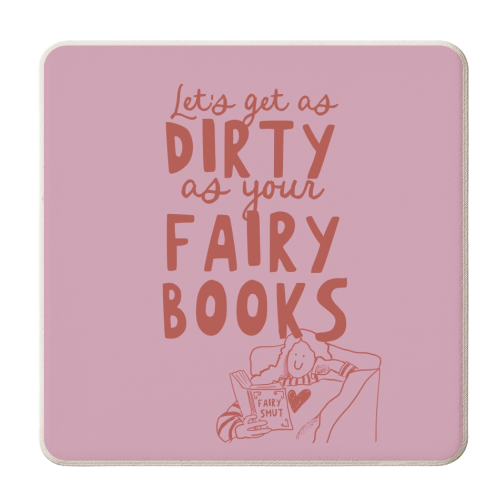 Dirty as your fairy books - personalised beer coaster by Giddy Kipper