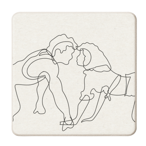 Dirty Dancing Line Art Landscape - personalised beer coaster by Move Studio