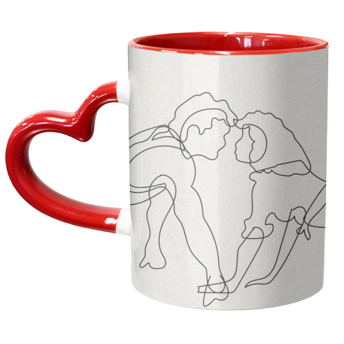 Dirty Dancing Line Art Landscape - unique mug by Move Studio