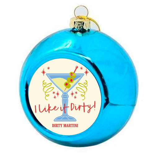 Dirty Martini - colourful christmas bauble by Claire Atwood