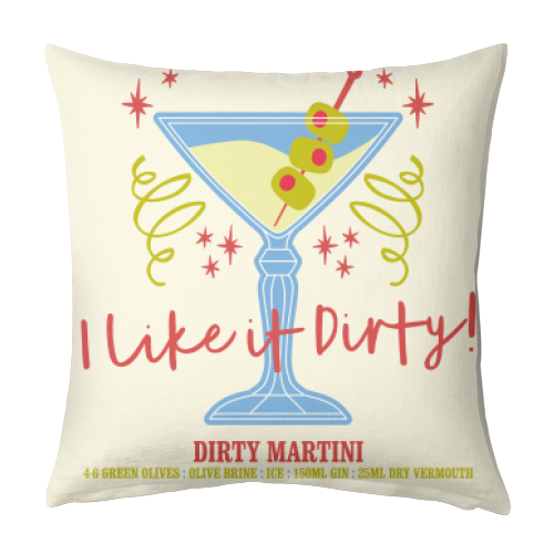 Dirty Martini - designed cushion by Claire Atwood