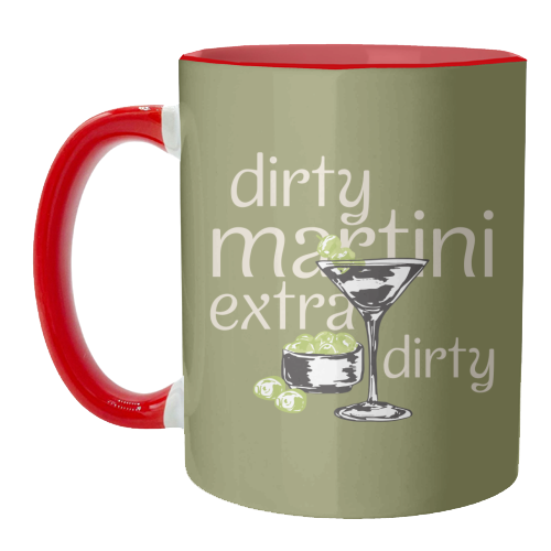 Dirty Martini Vintage - unique mug by EZbie