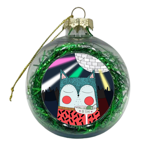 DISCO CAT - xmas bauble by Nichola Cowdery