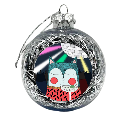DISCO CAT - xmas bauble by Nichola Cowdery