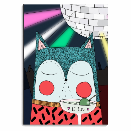 DISCO CAT - personalised A4, A5, A6 notebook by Nichola Cowdery