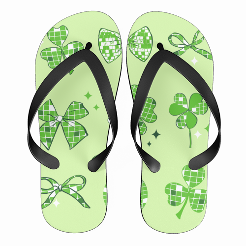 Disco Clover Magic - funny flip flops by EZbie