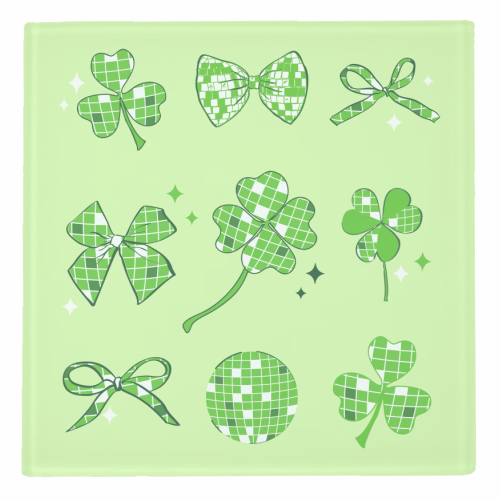 Disco Clover Magic - personalised beer coaster by EZbie