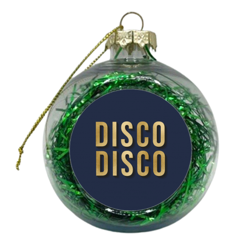Disco Disco Typography Print - xmas bauble by Kind of Simple Designs