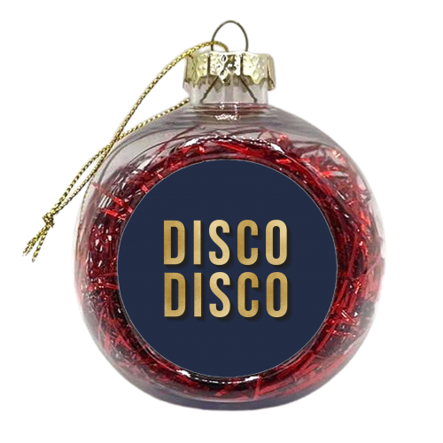 Disco Disco Typography Print - xmas bauble by Kind of Simple Designs