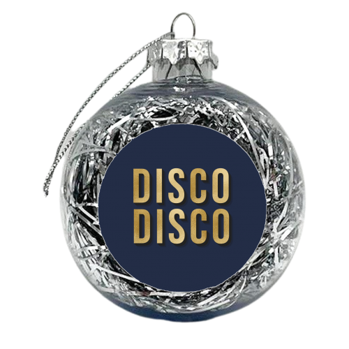 Disco Disco Typography Print - xmas bauble by Kind of Simple Designs