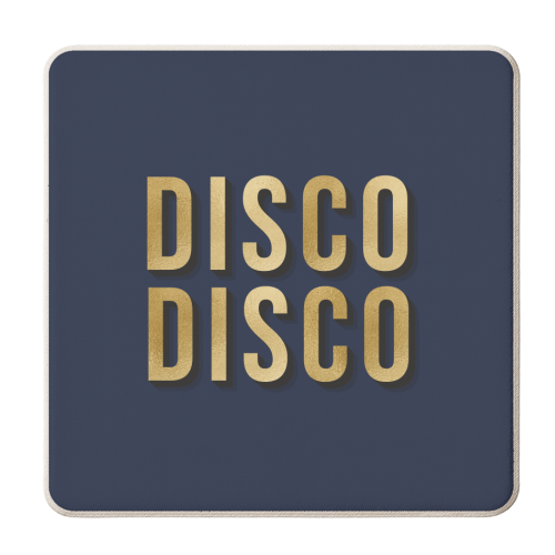 Disco Disco Typography Print - personalised beer coaster by Kind of Simple Designs