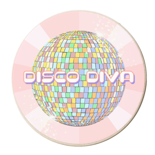 Disco Diva - personalised beer coaster by Adam Regester