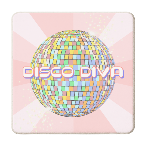 Disco Diva - personalised beer coaster by Adam Regester