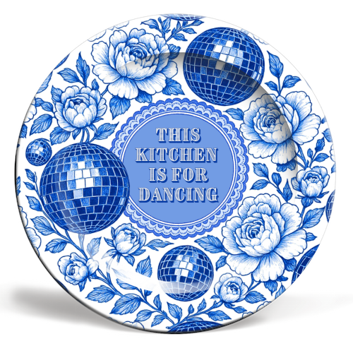 Disco Kitchen - ceramic dinner plate by Lilly Rose