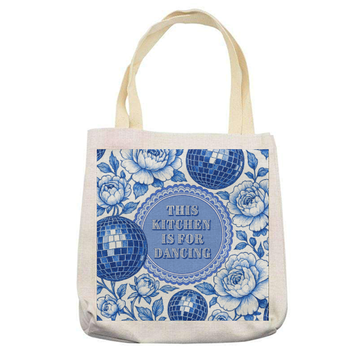 Disco Kitchen - printed canvas tote bag by Lilly Rose
