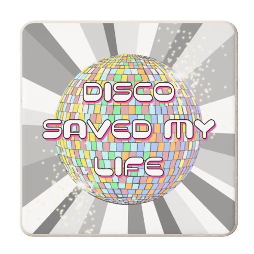 Disco Saved My Life - personalised beer coaster by Adam Regester