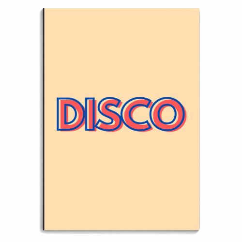 Disco typography - personalised A4, A5, A6 notebook by Proper Job Studio