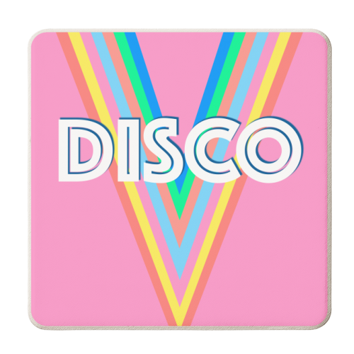 Disco Vibes - personalised beer coaster by Adam Regester