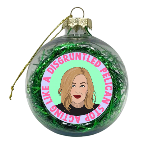 Disgruntled - xmas bauble by Pink and Pip