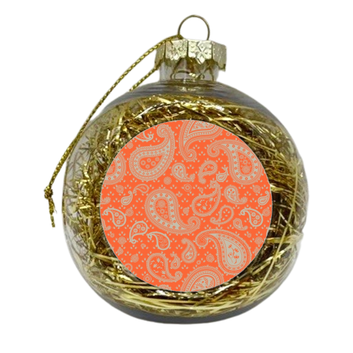 Ditsy Paisley - xmas bauble by Diane Wilson
