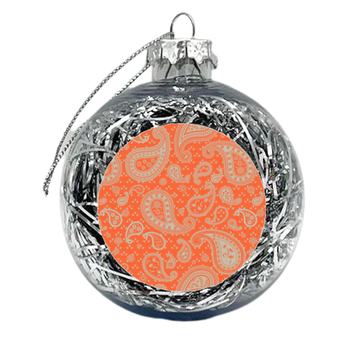 Ditsy Paisley - xmas bauble by Diane Wilson