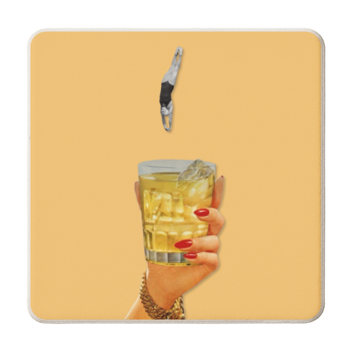 Dive Bar Art Print - personalised beer coaster by OhMC! Designs