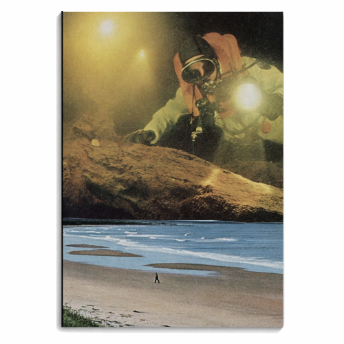 Diver at the beach - personalised A4, A5, A6 notebook by Maya Land