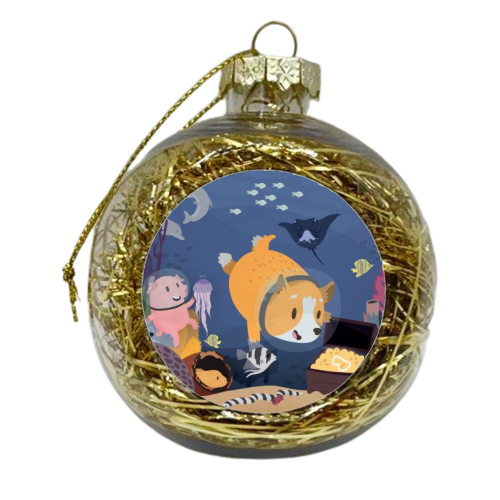 Diving For Treasure - xmas bauble by Claire Stamper