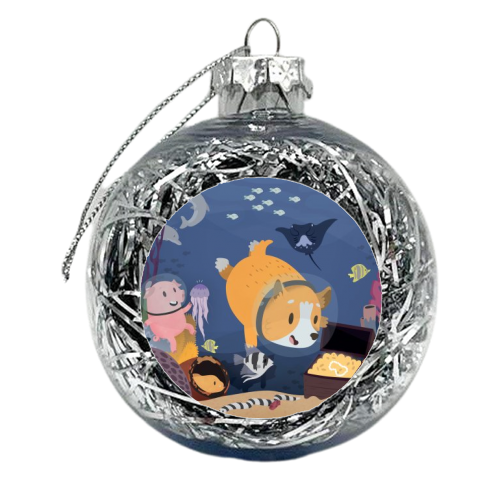 Diving For Treasure - xmas bauble by Claire Stamper