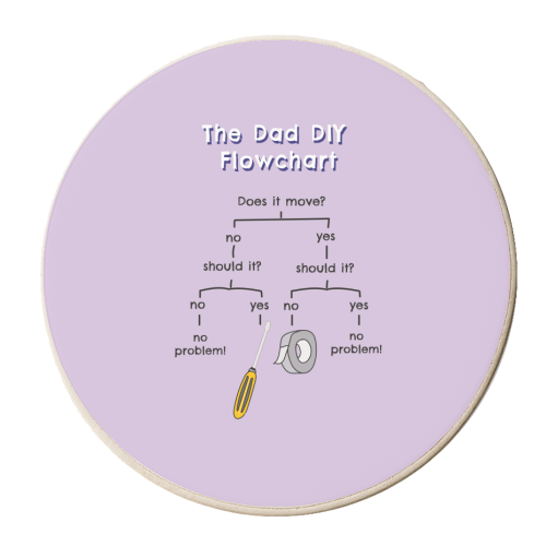 DIY Dad - personalised beer coaster by Laura Lonsdale