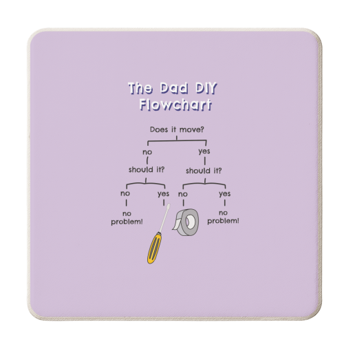 DIY Dad - personalised beer coaster by Laura Lonsdale