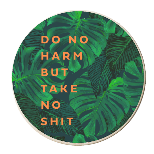 DO NO HARM TAKE NO SH*T - personalised beer coaster by PEARL & CLOVER