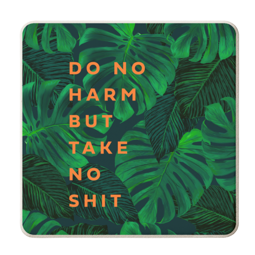 DO NO HARM TAKE NO SH*T - personalised beer coaster by PEARL & CLOVER