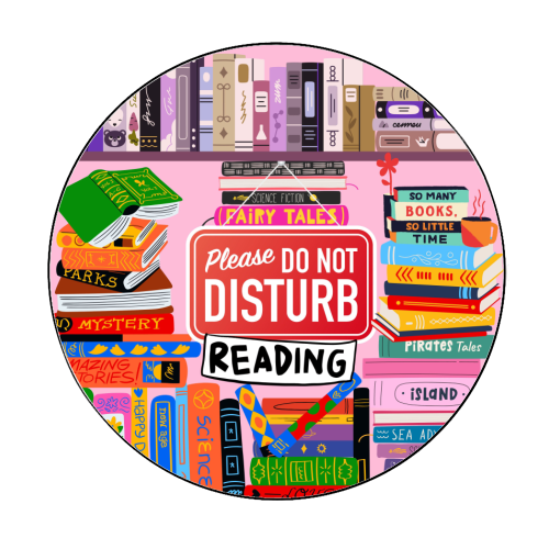 Do Not Disturb - Reading - Circle Sticker by Lilly Rose