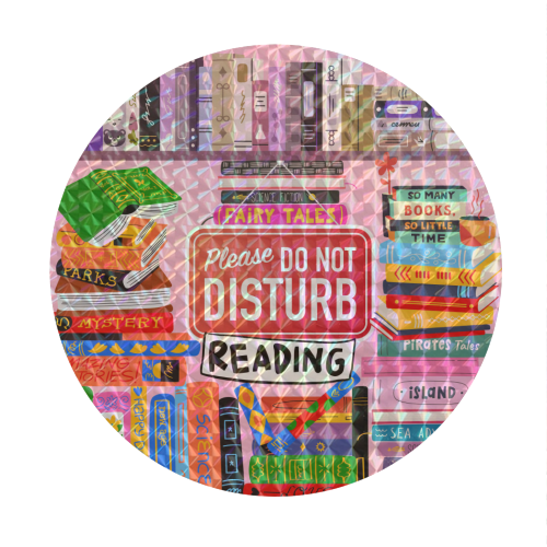 Do Not Disturb - Reading - Circle Sticker by Lilly Rose