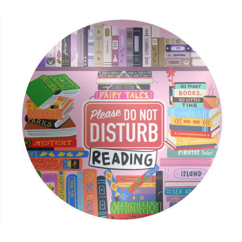 Do Not Disturb - Reading - Circle Sticker by Lilly Rose