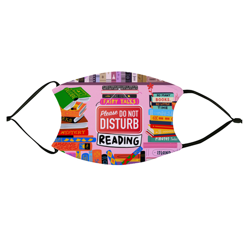 Do Not Disturb - Reading - face cover mask by Lilly Rose