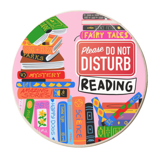 Do Not Disturb - Reading - personalised beer coaster by Lilly Rose